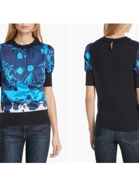 NWT Ted Baker Short Sleeve Bluebell Jumper
